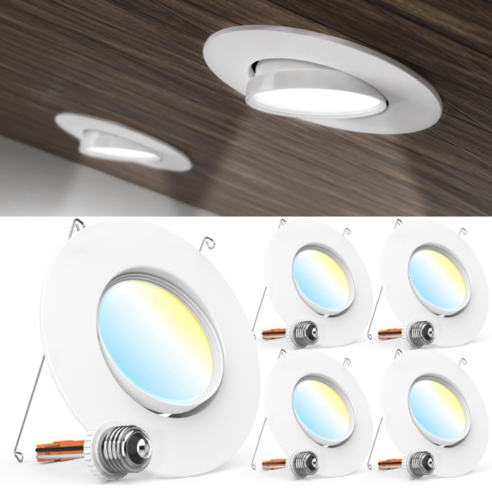 4 Pack LED Can Lights Eyeball Retrofit Gimbal